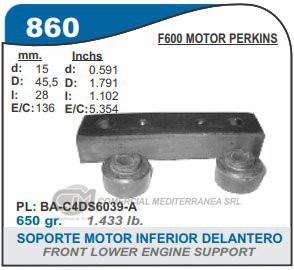 SOPORTE DE MOTOR CAPEMI FORD F600 PERKINS 6.305 SOPORTE INFERIOR DELANTERO DE MOTOR