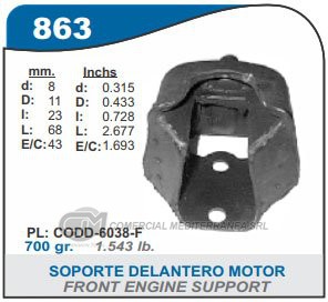 SOPORTE DE MOTOR CAPEMI FORD FALCON 4 BANCADAS SOPORTE DE MOTOR DELANTERO
