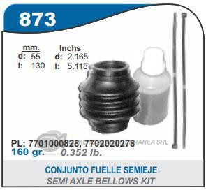 FUELLE DE TRANSMISION CAPEMI RENAULT 12/4/6 FUELLE SEMIEJE LADO CAJA KIT