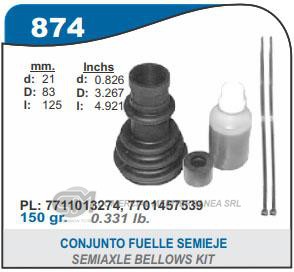 FUELLE DE TRANSMISION CAPEMI RENAULT 12 70-87 CAJA 4TA FUELLE SEMIEJE LADO RUEDA - REFORM