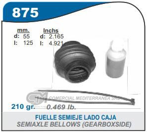 FUELLE DE TRANSMISION CAPEMI RENAULT 12 70-87/6 FUELLE SEMIEJE LADO RUEDA
