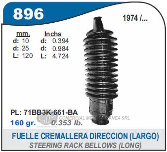 FUELLE DE TRANSMISION CAPEMI FORD TAUNUS 1974 ADELANTE FUELLE CREMALLERA DIRECC