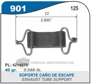VARIOS CAPEMI FIAT 128 SOPORTE CANO DE ESCAPE 72 MM