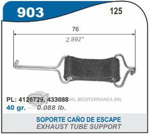 SOPORTE DE MOTOR CAPEMI FIAT 125/128 SOPORTE CANO DE ESCAPE 76 MM