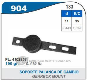 SOPORTE DE CAJA CAPEMI FIAT 128/147 1.1 SOPORTE TIRANTE DE PALANCA DE CAMBIOS 11X35