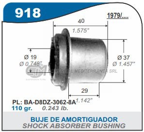 BUJES SUSPENSION FORD FALCON MOD. 79/91