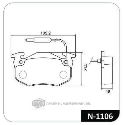 PASTILLA DE FRENO DELANTERA CITROEN BX 1
