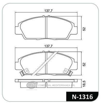 PASTILLA DE FRENO DELANTERA HONDA ACCORD