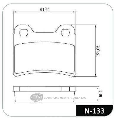 PASTILLA DE FRENO TRASERA VW SAVEIRO