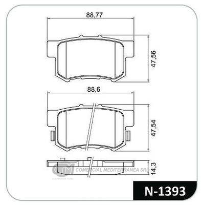 PASTILLA DE FRENO TRASERA HONDA CR-V 2.0