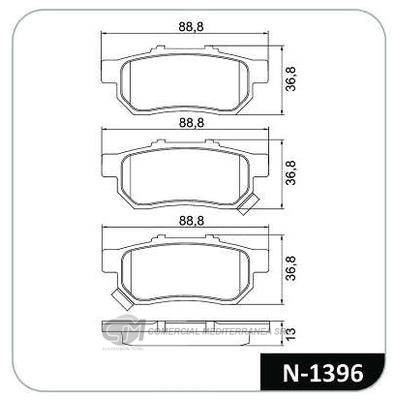 PASTILLA DE FRENO TRASERA HONDA FIT 1.5