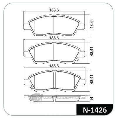 PASTILLA DE FRENO DELANTERA NISSAN VERSA