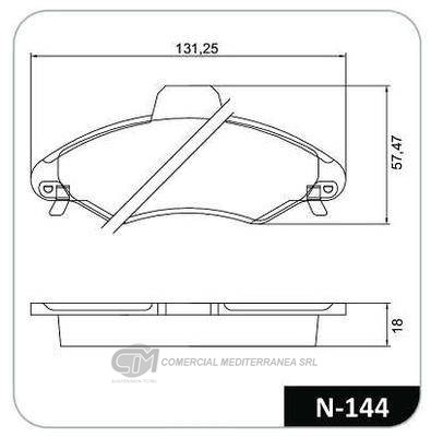 PASTILLA DE FRENO DELANTERA FORD ESCORT