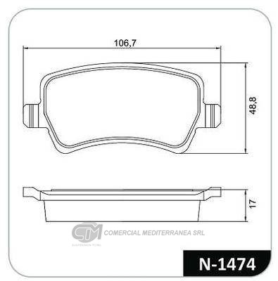 PASTILLA DE FRENO TRASERA LAND ROVER EVO