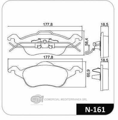 PASTILLA DE FRENO DELANTERA FORD FOCUS H