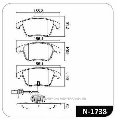 PASTILLA DE FRENO DELANTERA AUDI A4 1.8
