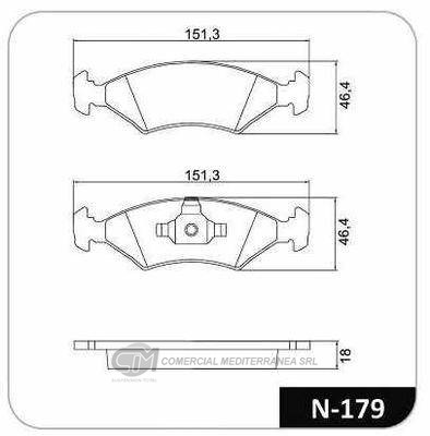 PASTILLA DE FRENO DELANTERA FORD COURIER