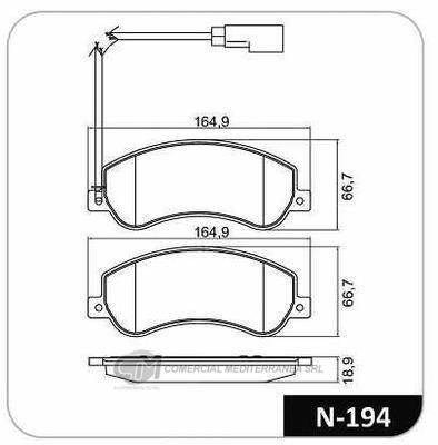 PASTILLA DE FRENO DELANTERA FORD TRANSIT