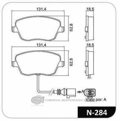 PASTILLA DE FRENO DELANTERA SEAT IBIZA 1