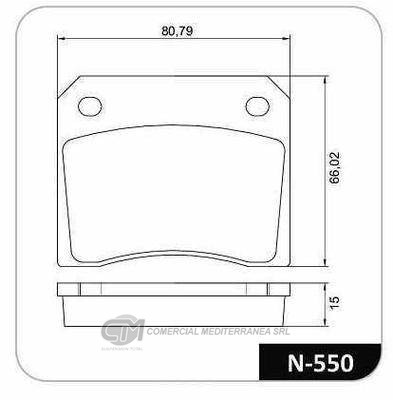 PASTILLA DE FRENO DELANTERA FIAT 125. 15
