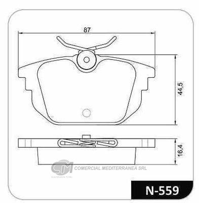 PASTILLA DE FRENO TRASERA ALFA ROMEO 145