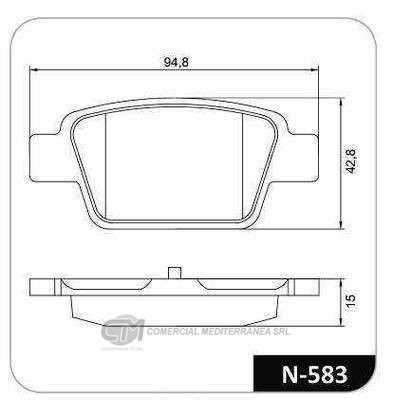 PASTILLA DE FRENO TRASERA FIAT STILO DUA