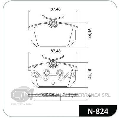PASTILLA DE FRENO TRASERA FIAT TIPO 2.0
