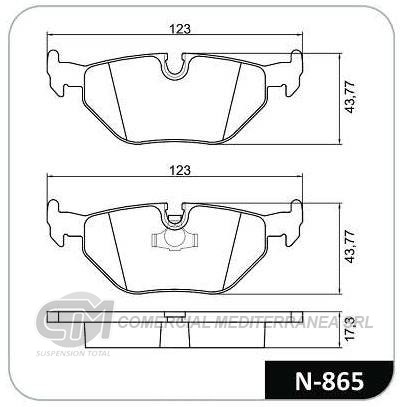 PASTILLA DE FRENO TRASERA BMW Z3 2.8I 97