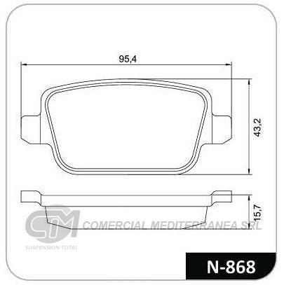 PASTILLA DE FRENO TRASERA VOLVO XC70 3.2
