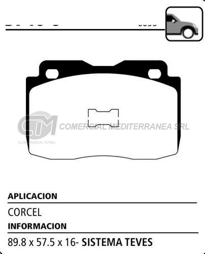 PASTILLA DE FRENOS LITTON FIAT 147 BRASIL DELANTERA