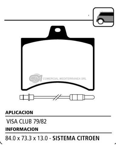 PASTILLA DE FRENOS LITTON CITROEN VISA DELANTERA (METALICA)