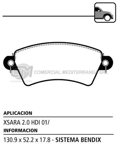PASTILLA DE FRENOS LITTON CITROEN XSARA-PEUGEOT 206/306