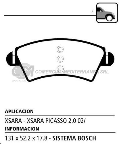 PASTILLA DE FRENOS LITTON PEUGEOT 206 2.0 HDI 1.6 16V/CC 2.0 16V 0