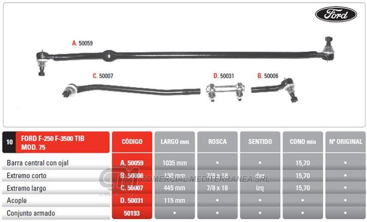 EX FORD F-250 F-350 F-3500 TIB LARGO 75/ PINTARELLI