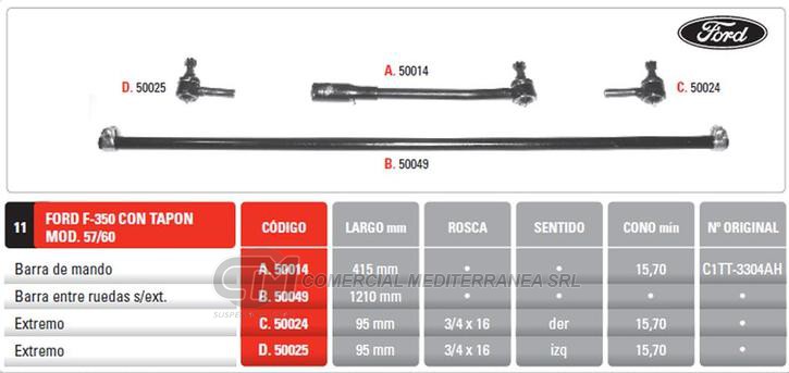 ACOPLE F100 RANGER GRUESO/BRONCO/CHEROKEE D.28.5