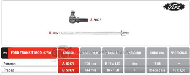 AXIAL/PRECAP FORD TRANSIT