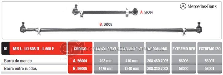 BARRA MANDO MB L/LO 608 D L 608 E PINTARELLI