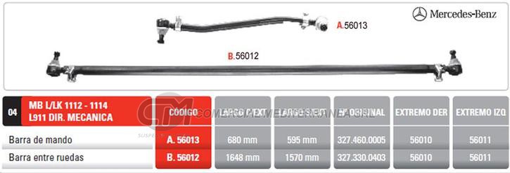 BARRA CENTRAL MB L - LK 1112-1114- L911 PINTARELLI