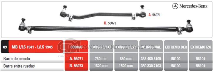 BARRA MANDO MB L-LS1935-1938-1941-1945 PINTARELLI
