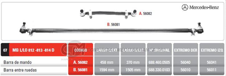 BARRA MANDO MB L / LO 812- 813 - 814 D PINTARELLI