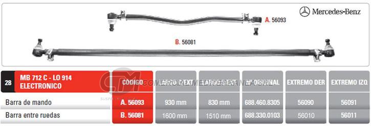 BARRA MANDO MB 712C-LO914 FRONTAL ELECTR PINTARELLI
