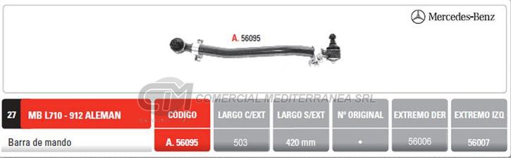 BARRA MANDO MB L710-912 ALEMAN REFORMA R PINTARELLI