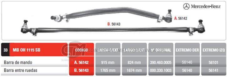 BARRA MANDO MB OH 1115 SUPER BAJO PINTARELLI