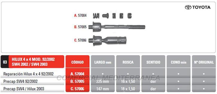 AXIAL TOYOTA SW4/HILUX 96/2004 PINTARELLI