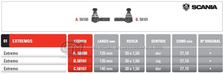 EXT.IZQ.M BENZ 1934/EUROCARGO/SCANIA T11 PINTARELLI