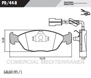 PASTILLA DE FRENOS FRASLE VOLKSWAGEN GOL 2.0 /2.0 GTI 94/97-FORD G