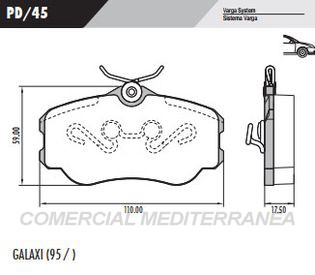 PASTILLA DE FRENOS FRASLE VOLKSWAGEN GOL 2.0 /2.0 GTI 94/97-FORD G