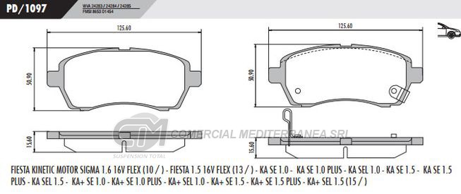PASTILLA DE FRENOS FRASLE FORD KA/FIESTA SIGMA 14/..DELANTERA