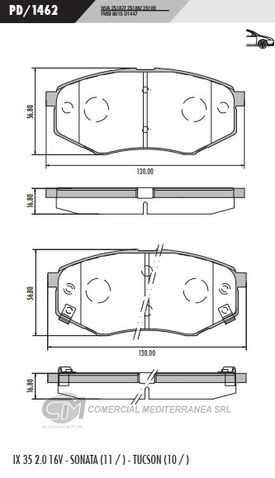 PASTILLA DE FRENOS FRASLE HYUNDAI TUCSON/SPORTAGE 2010/..DELANTERA