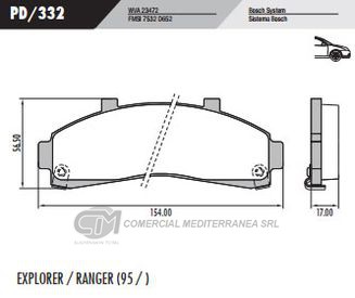PASTILLA DE FRENOS FRASLE FORD RANGER 05/11 DELANTERA